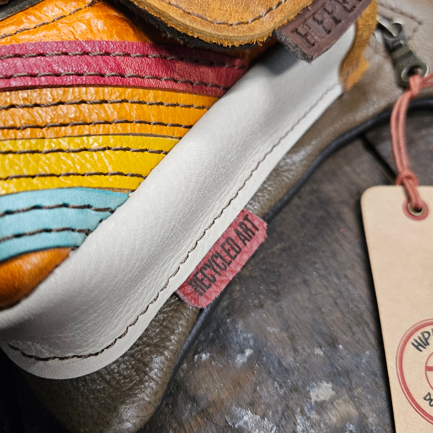 Luxe Hippers vintage bruin/oranje striping