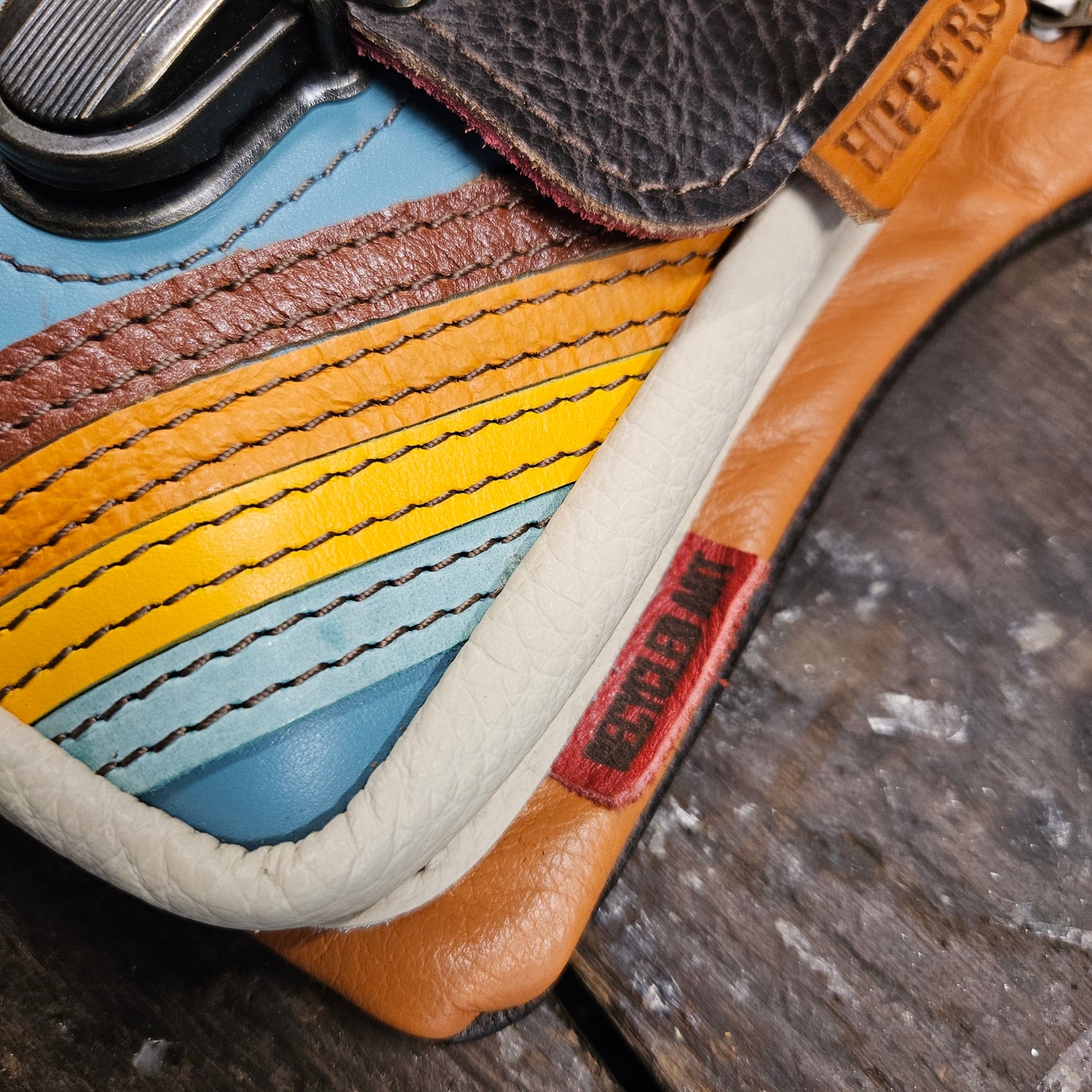 Luxe Hippers vintage oranje/aqua