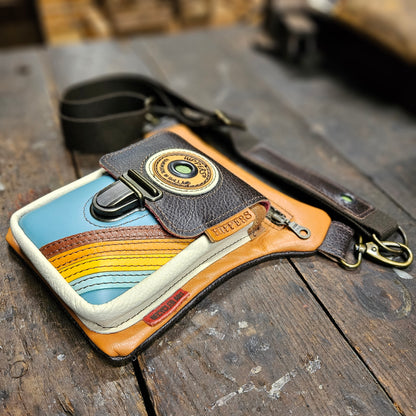 Luxe Hippers vintage oranje/aqua