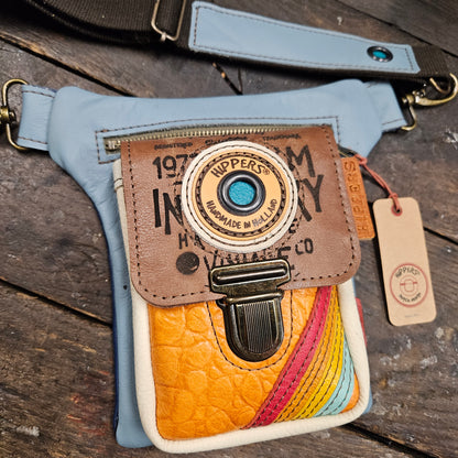 Luxe Hippers vintage blauw/oranje striping