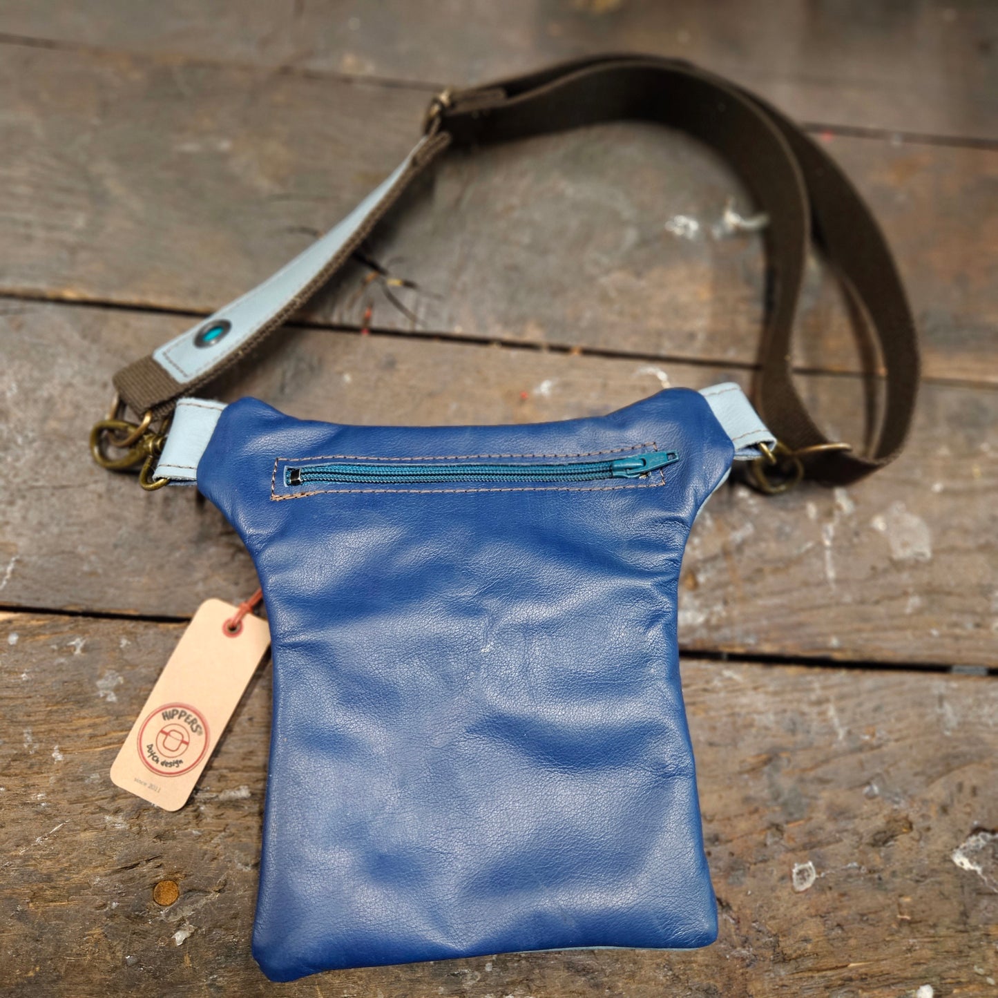 Luxe Hippers vintage blauw/oranje striping