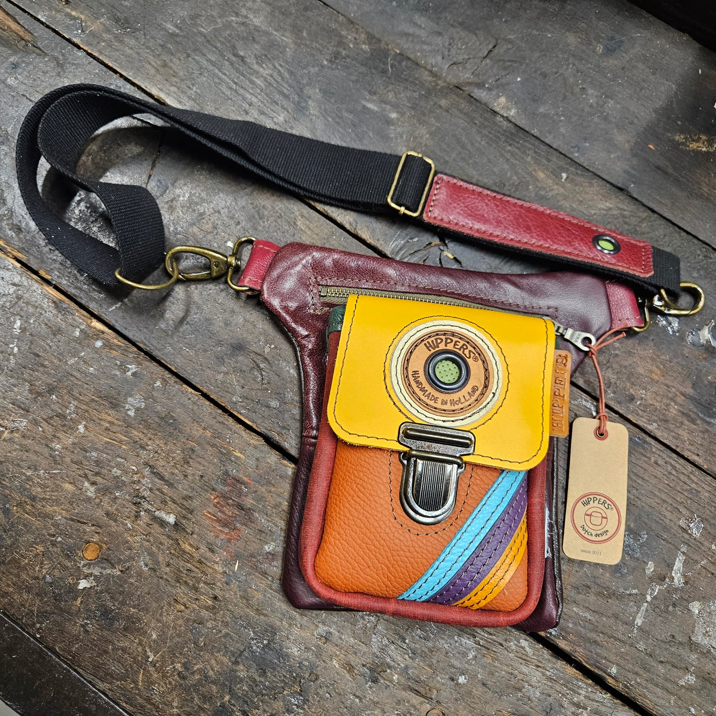 Luxe Hippers bordeaux vintage striping