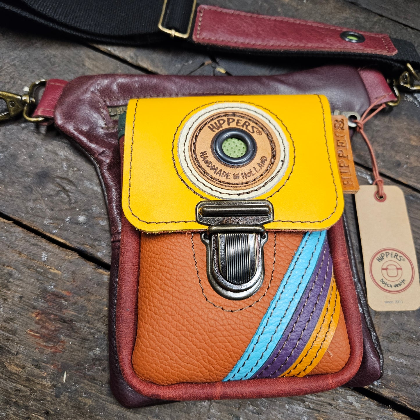Luxe Hippers bordeaux vintage striping