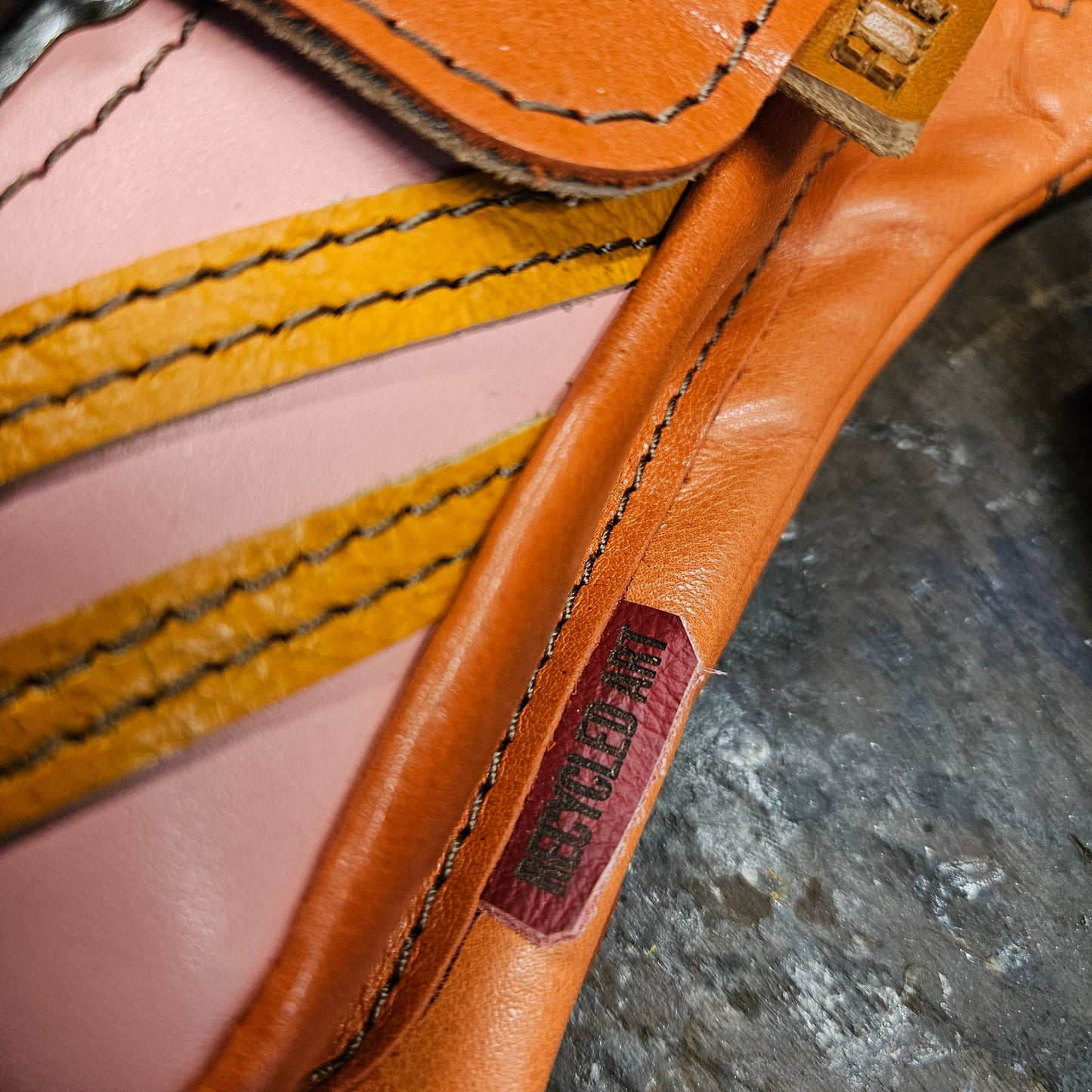 Luxe Hippers zalm/oranje sport vintage