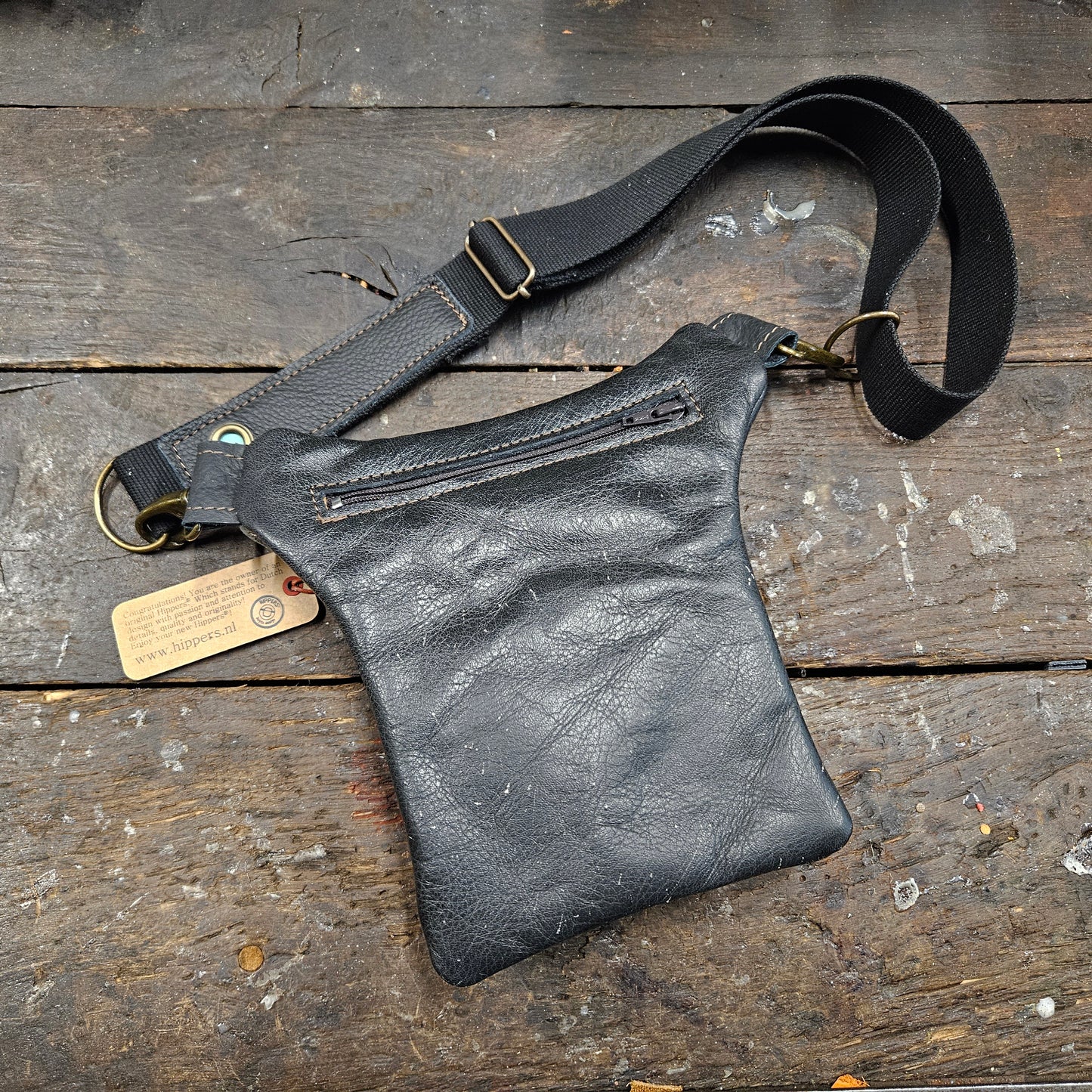 Luxe Hippers zwart bruin vintage II