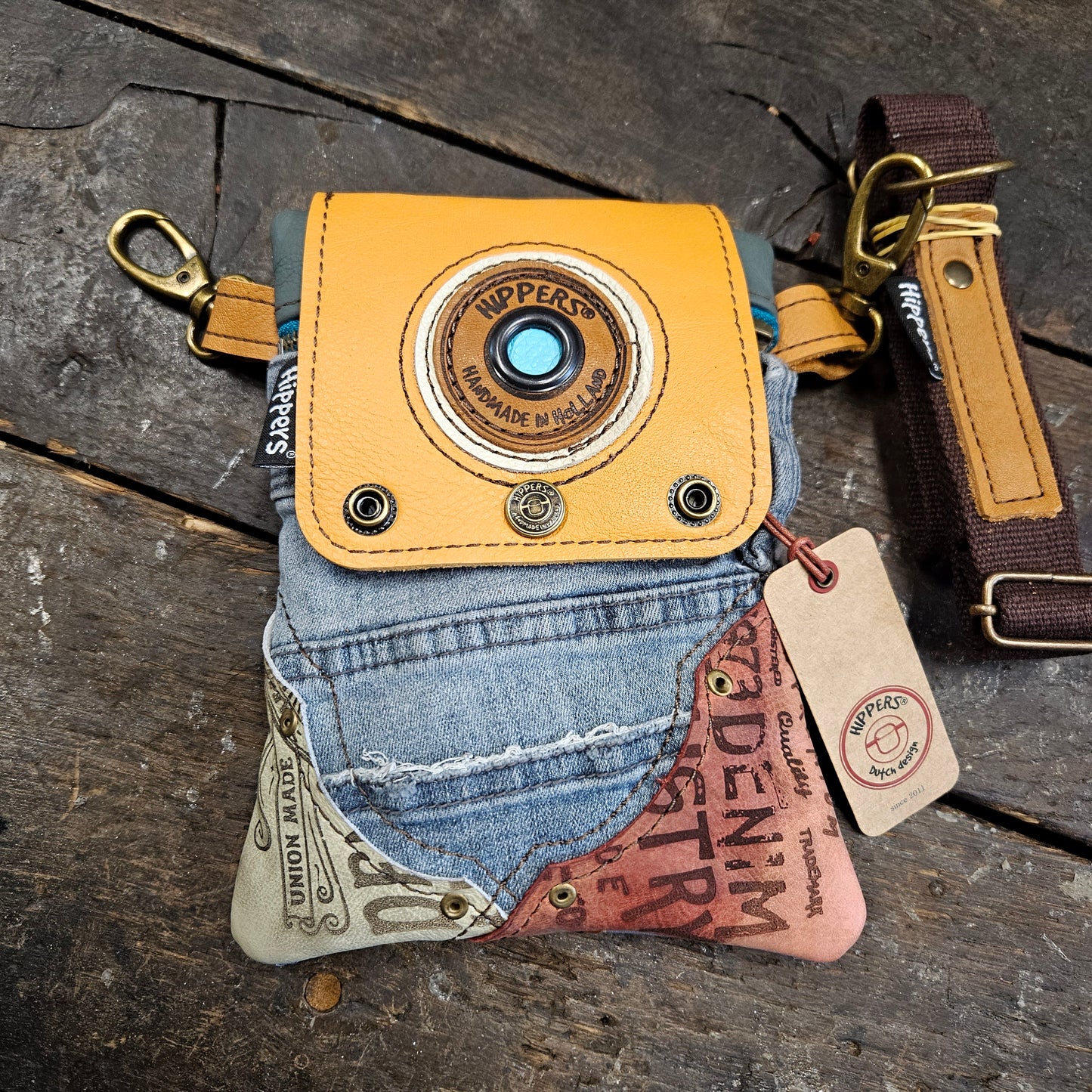 Hippers 2-zijdig jeans/vintage paars