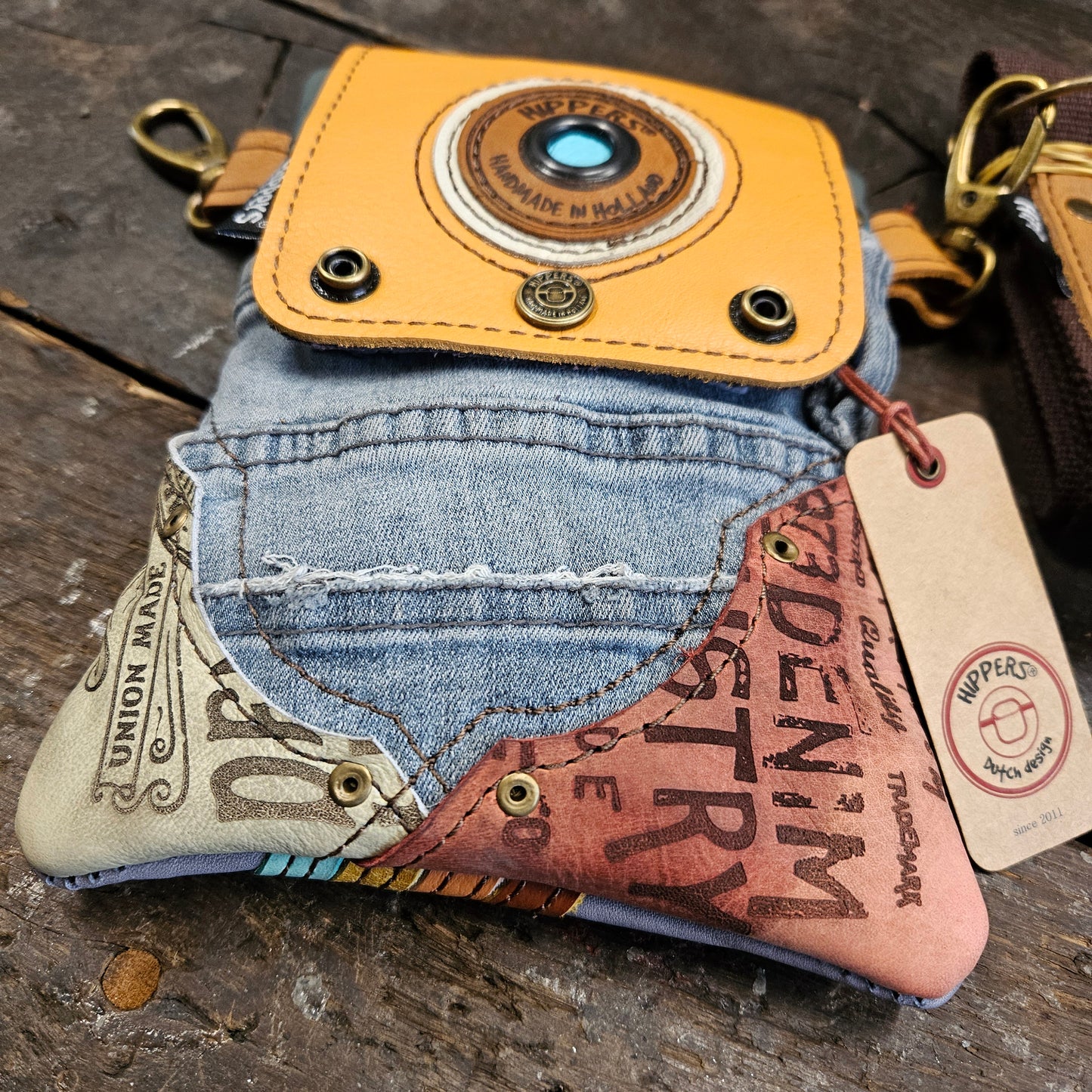 Hippers 2-zijdig jeans/vintage paars