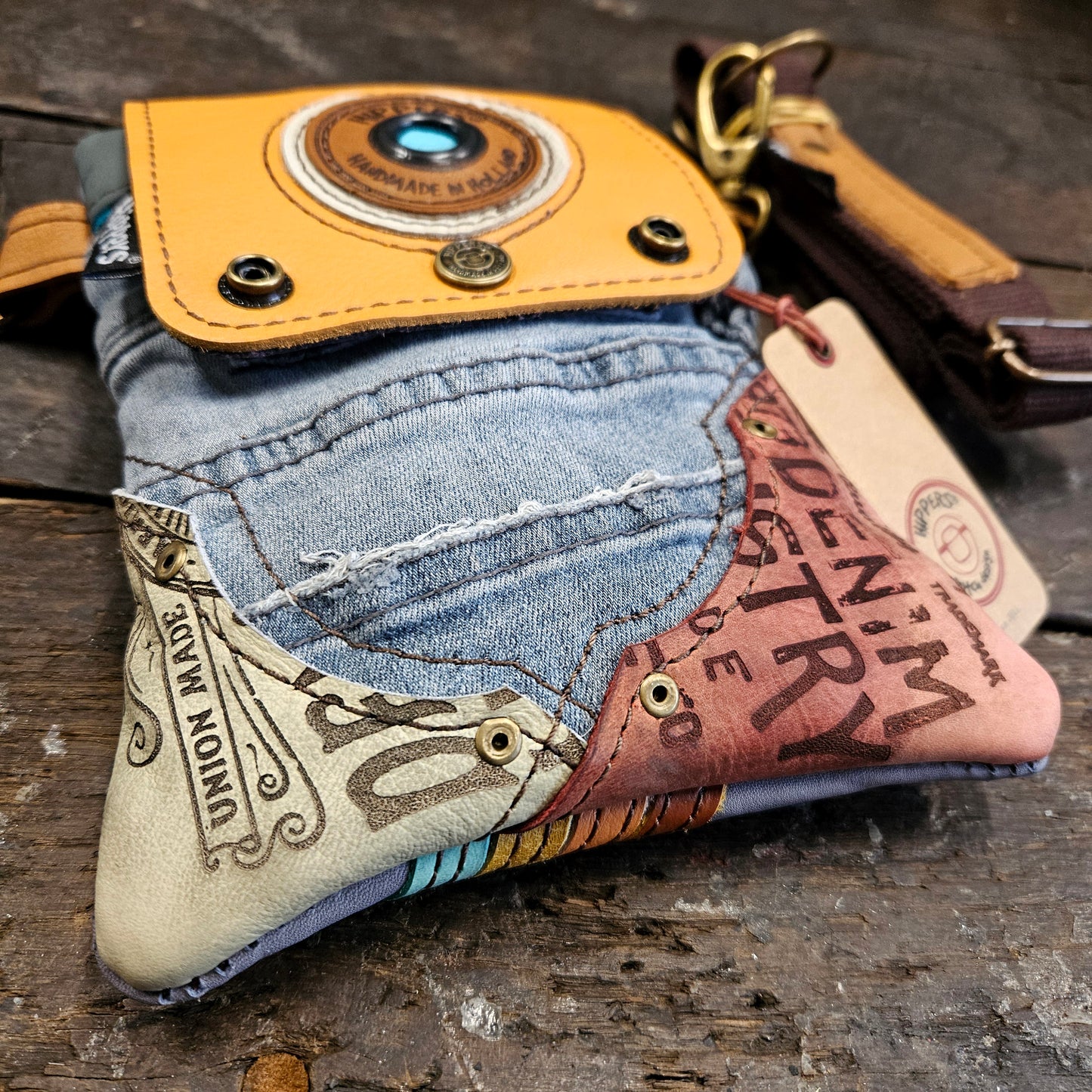 Hippers 2-zijdig jeans/vintage paars