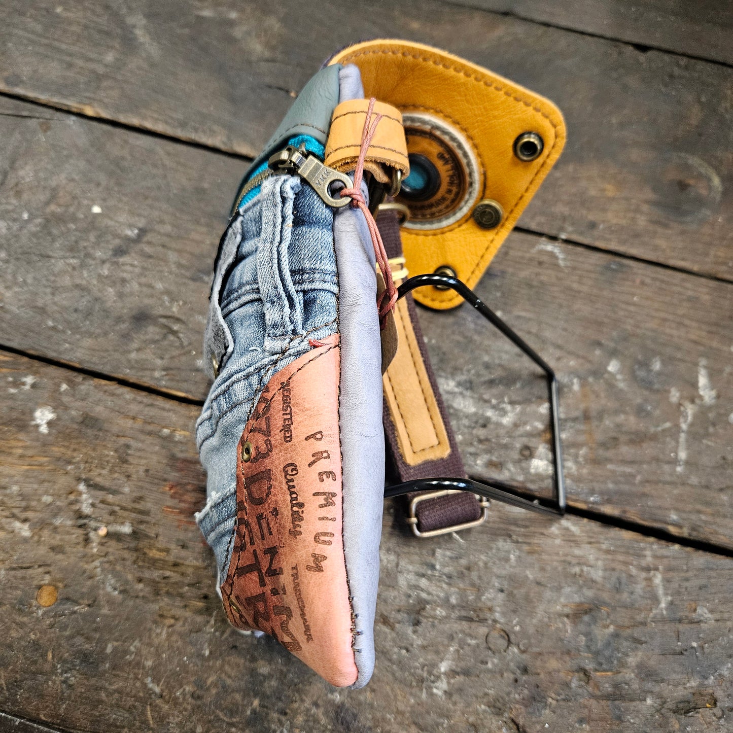 Hippers 2-zijdig jeans/vintage paars