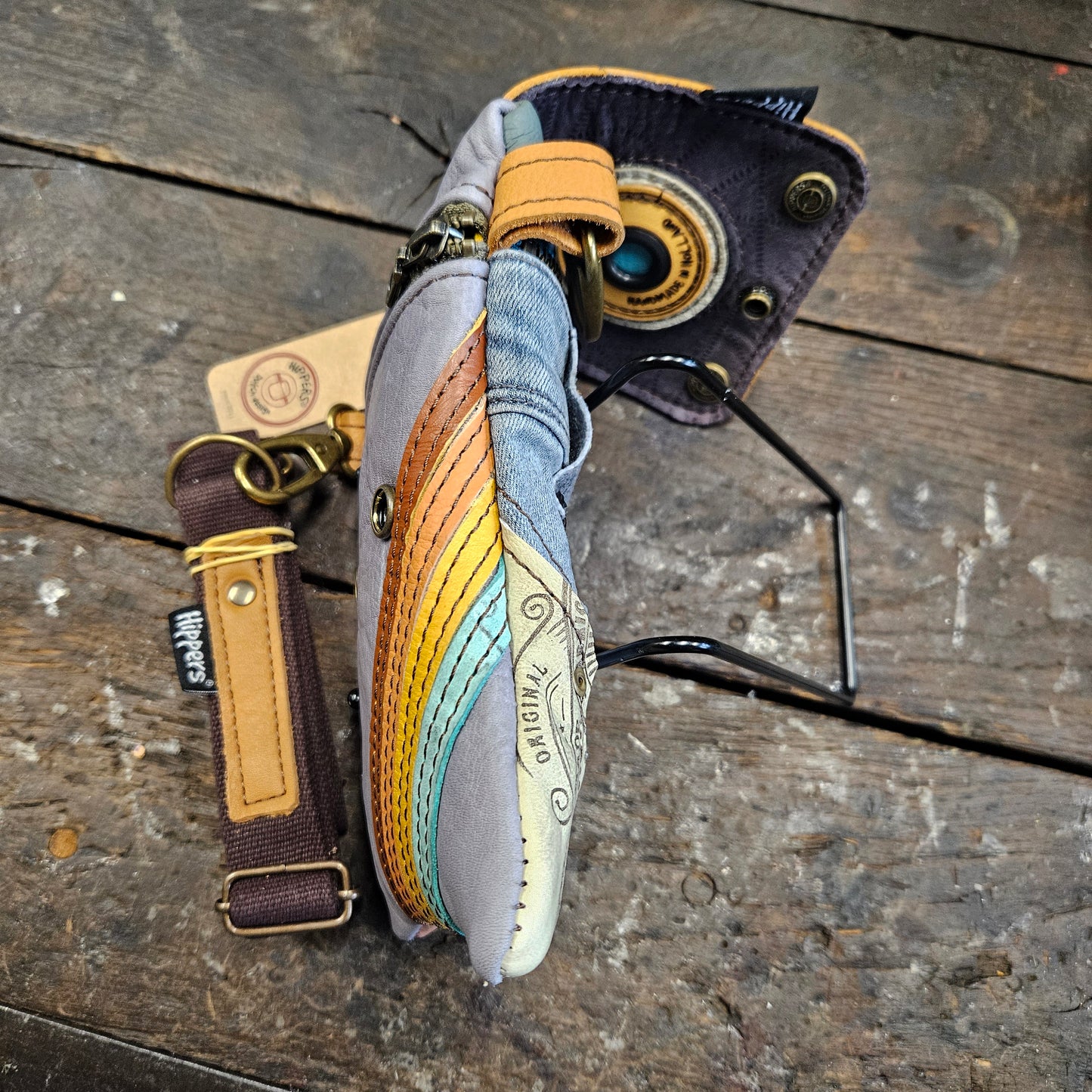 Hippers 2-zijdig jeans/vintage paars
