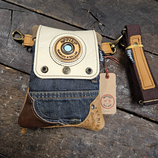 Hippers 2-zijdig jeans/bruin