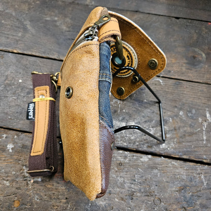 Hippers 2-zijdig jeans/bruin