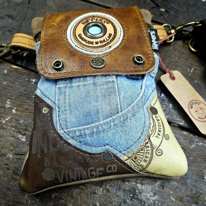Hippers 2-zijdig jeans/taupe