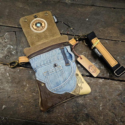Hippers 2-zijdig jeans/taupe