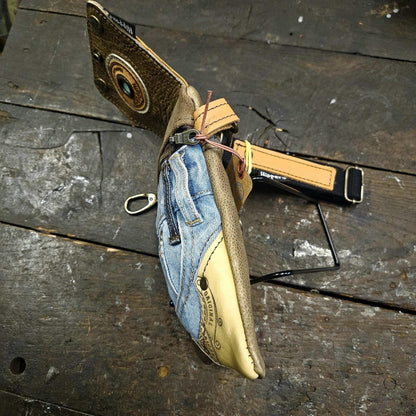 Hippers 2-zijdig jeans/taupe