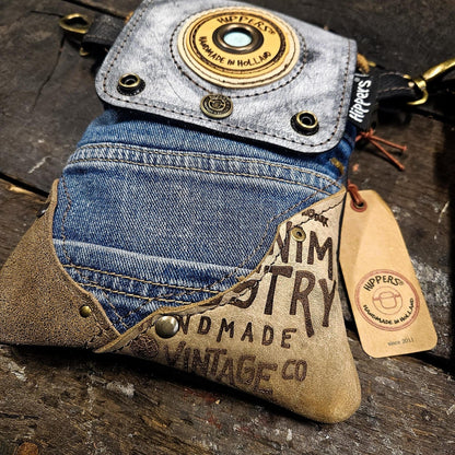 Hippers 2-zijdig jeans/zwart