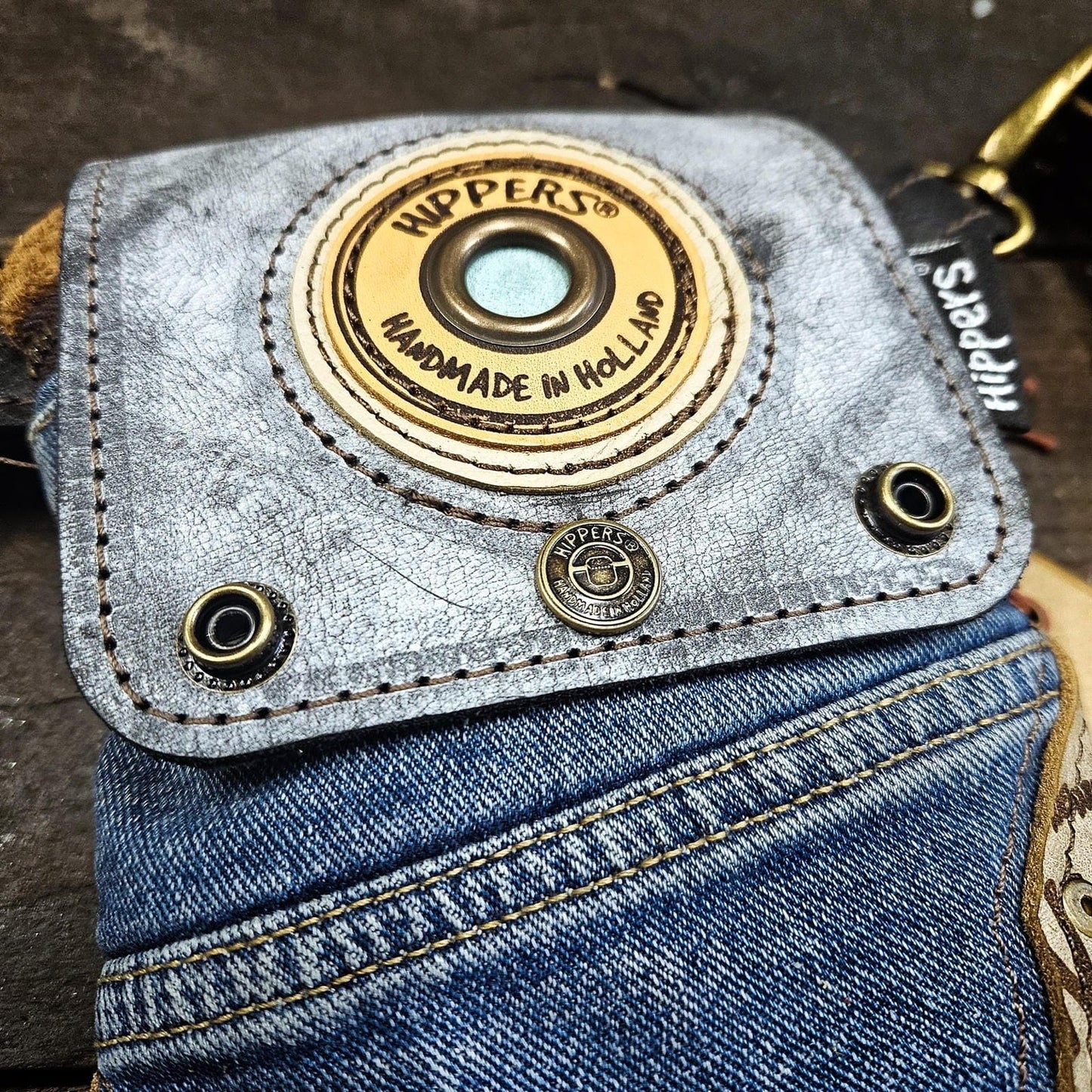 Hippers 2-zijdig jeans/zwart