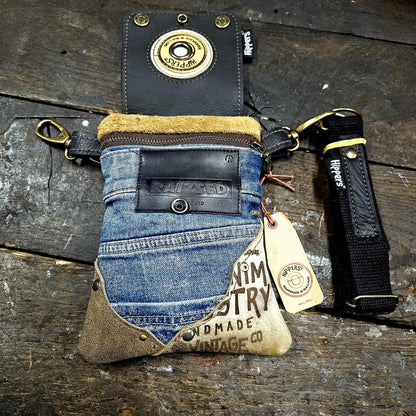 Hippers 2-zijdig jeans/zwart