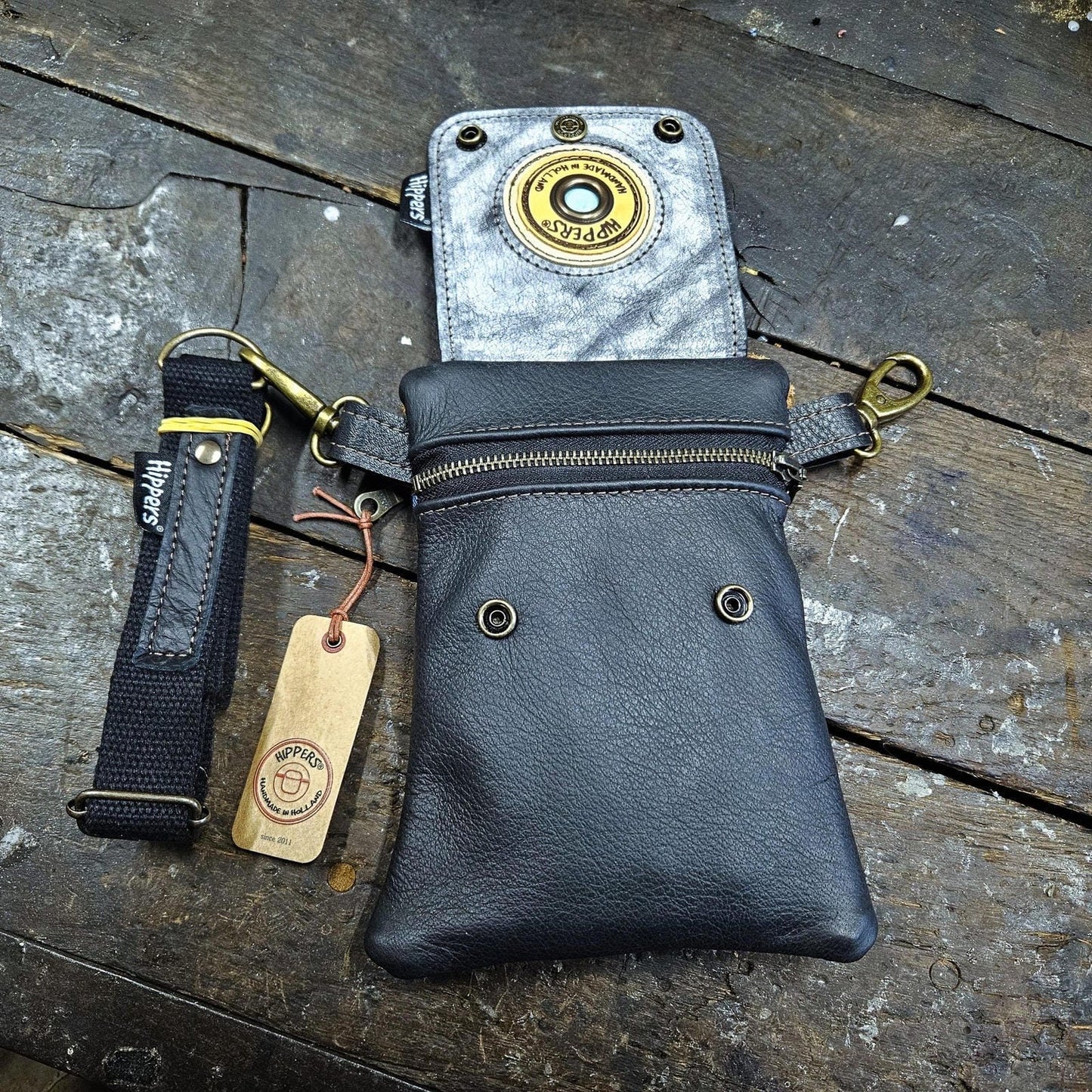 Hippers 2-zijdig jeans/zwart