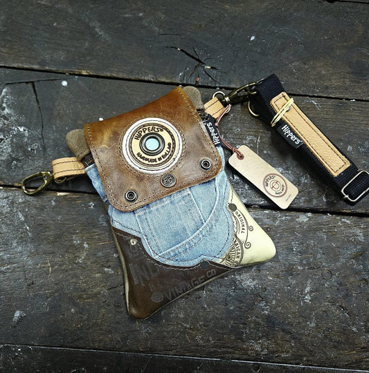 Hippers 2-zijdig jeans/taupe