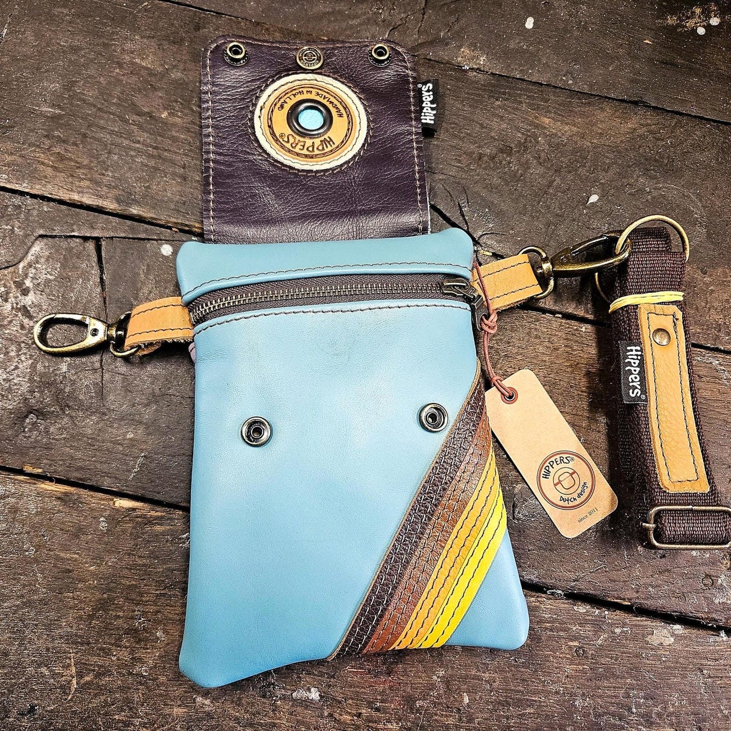 Hippers 2-zijdig vintage aqua/vintage paars