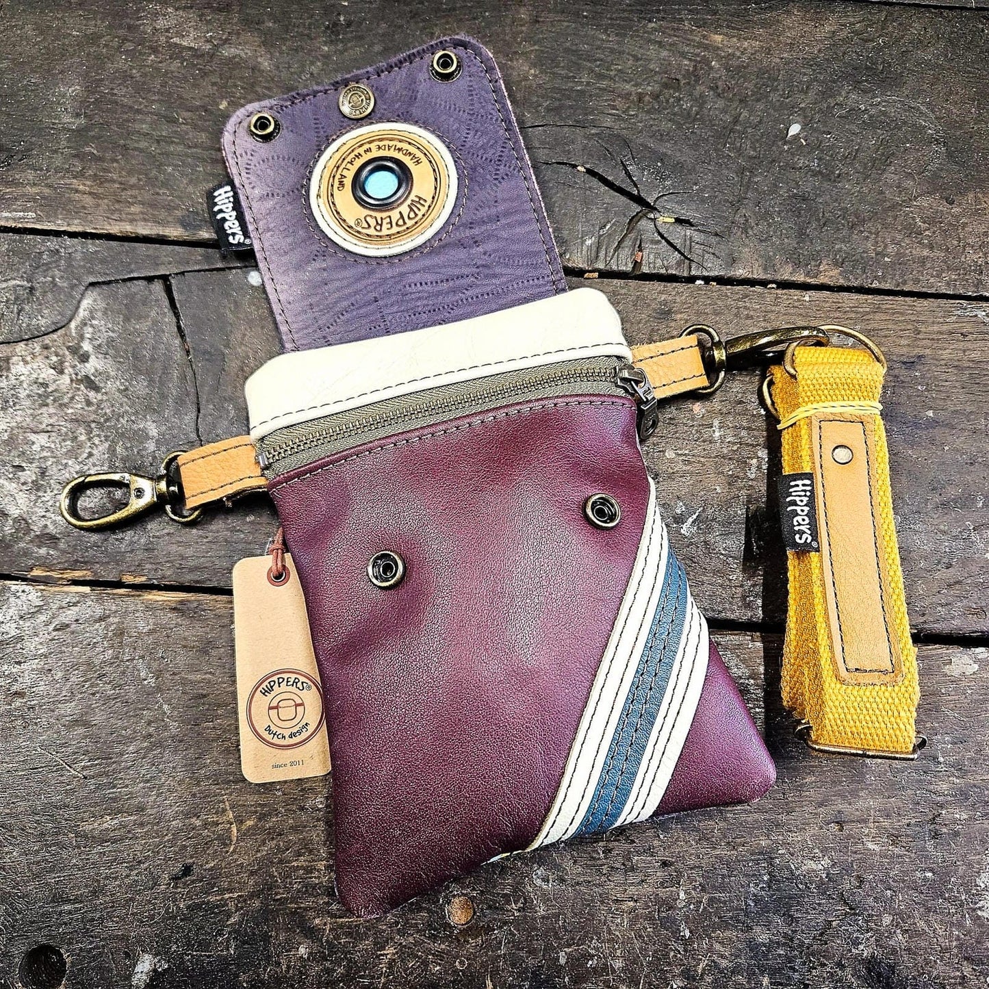 Hippers 2-zijdig vintage bordeaux/vintage paars