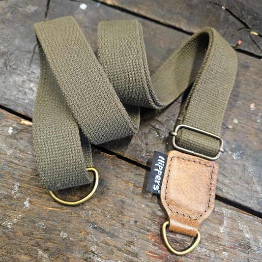 Hippers Schouderband legergroen 3 cm