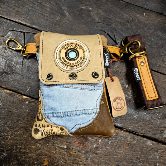 Hippers 2-zijdig jeans/bruin
