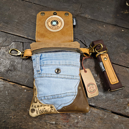 Hippers 2-zijdig jeans/bruin