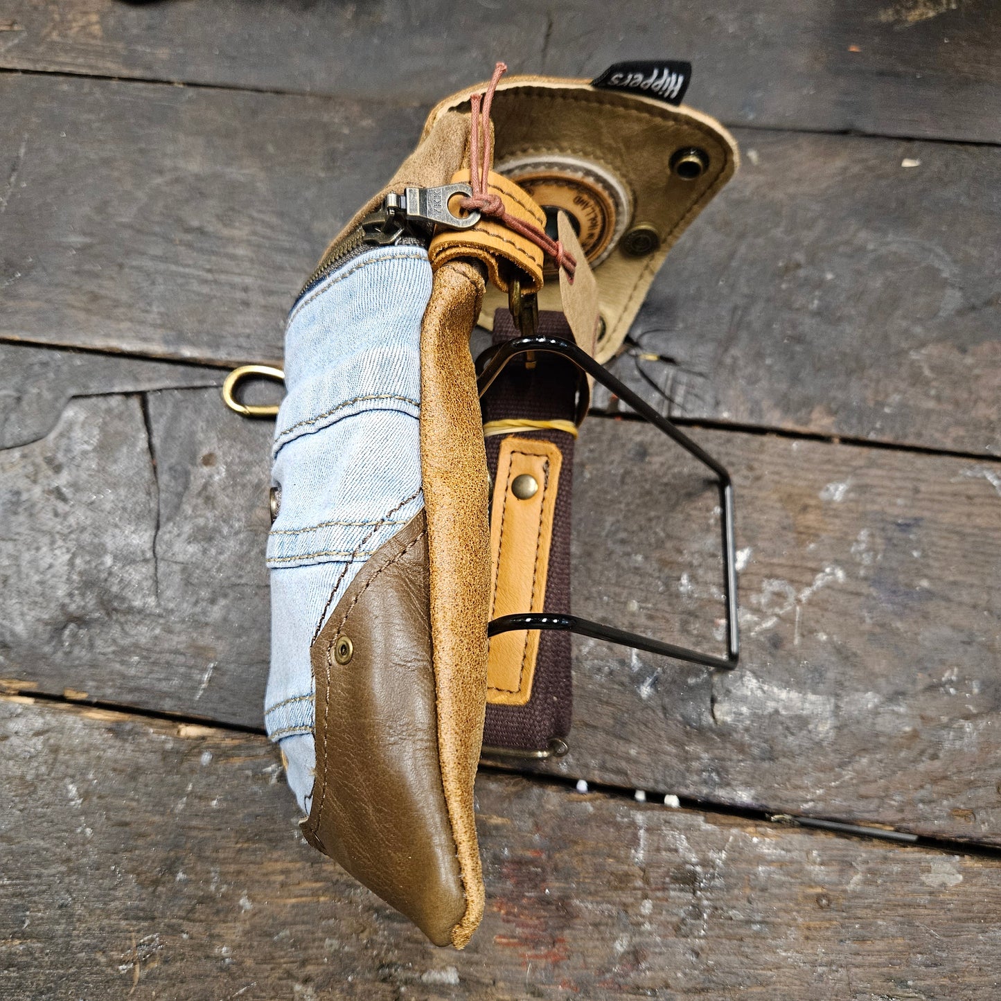 Hippers 2-zijdig jeans/bruin