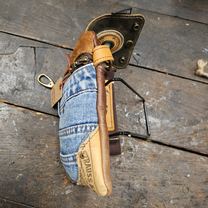 Hippers 2-zijdig jeans/bruin