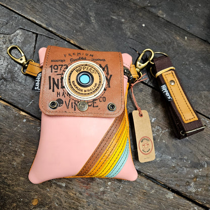 Hippers 2-zijdig vintage roze/croco oranje