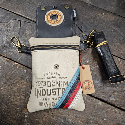 Hippers 2-zijdig vintage creme/zwart