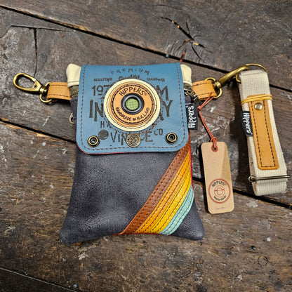Hippers 2-zijdig vintage blauw/ rood