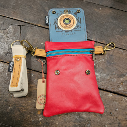 Hippers 2-zijdig vintage blauw/ rood