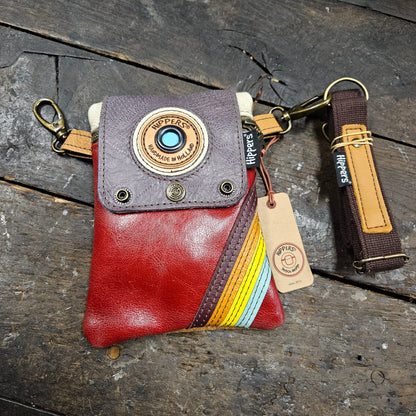Hippers 2-zijdig vintage rood/ bruin