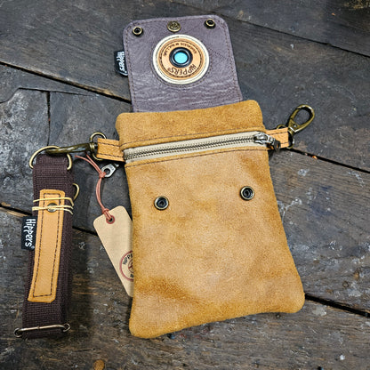 Hippers 2-zijdig vintage rood/ bruin
