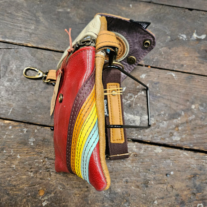 Hippers 2-zijdig vintage rood/ bruin