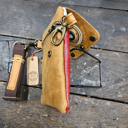 Hippers 2-zijdig vintage rood/ bruin