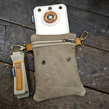 Hippers 2-zijdig vintage creme /taupe