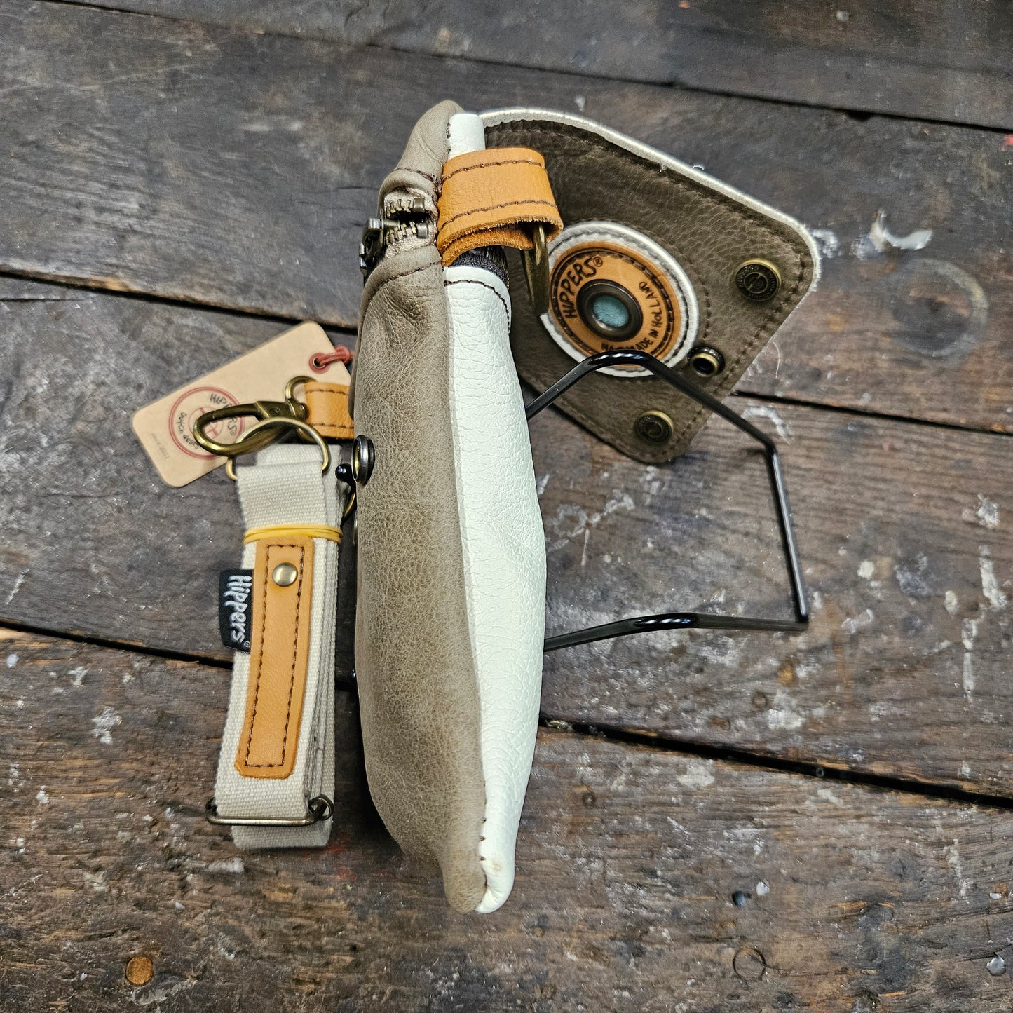 Hippers 2-zijdig vintage creme /taupe