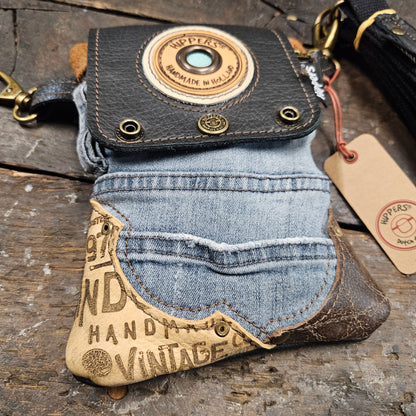 Hippers 2-zijdig jeans/zwart
