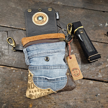 Hippers 2-zijdig jeans/zwart