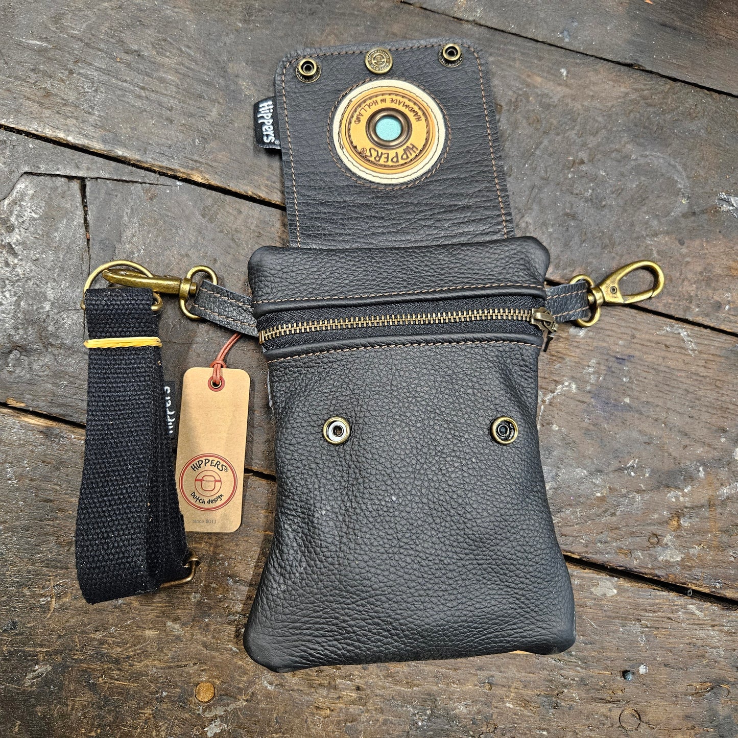 Hippers 2-zijdig jeans/zwart