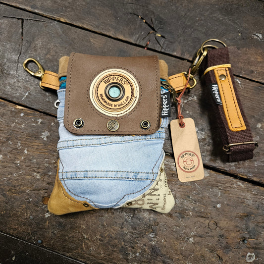 Hippers 2-zijdig jeans/lichtbruin