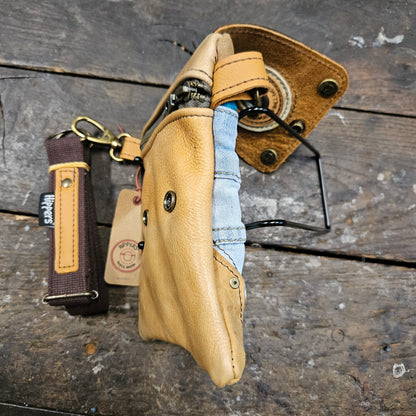 Hippers 2-zijdig jeans/lichtbruin