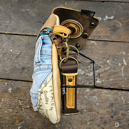 Hippers 2-zijdig jeans/lichtbruin