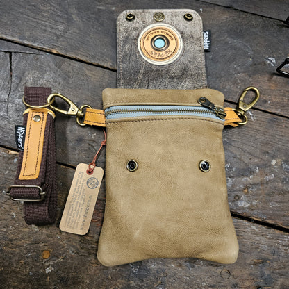 Hippers 2-zijdig jeans/groenbruin
