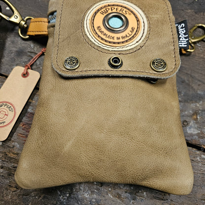 Hippers 2-zijdig jeans/groenbruin