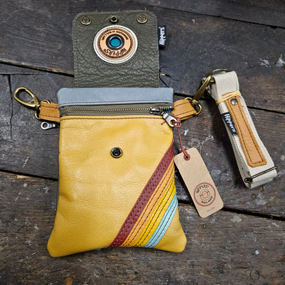 Hippers 2-zijdig vintage bruin oker/groen